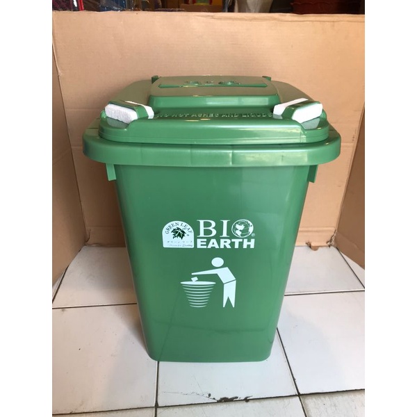 Jual Tempat sampah roda bio 58 liter 2134 green leaf | Shopee Indonesia