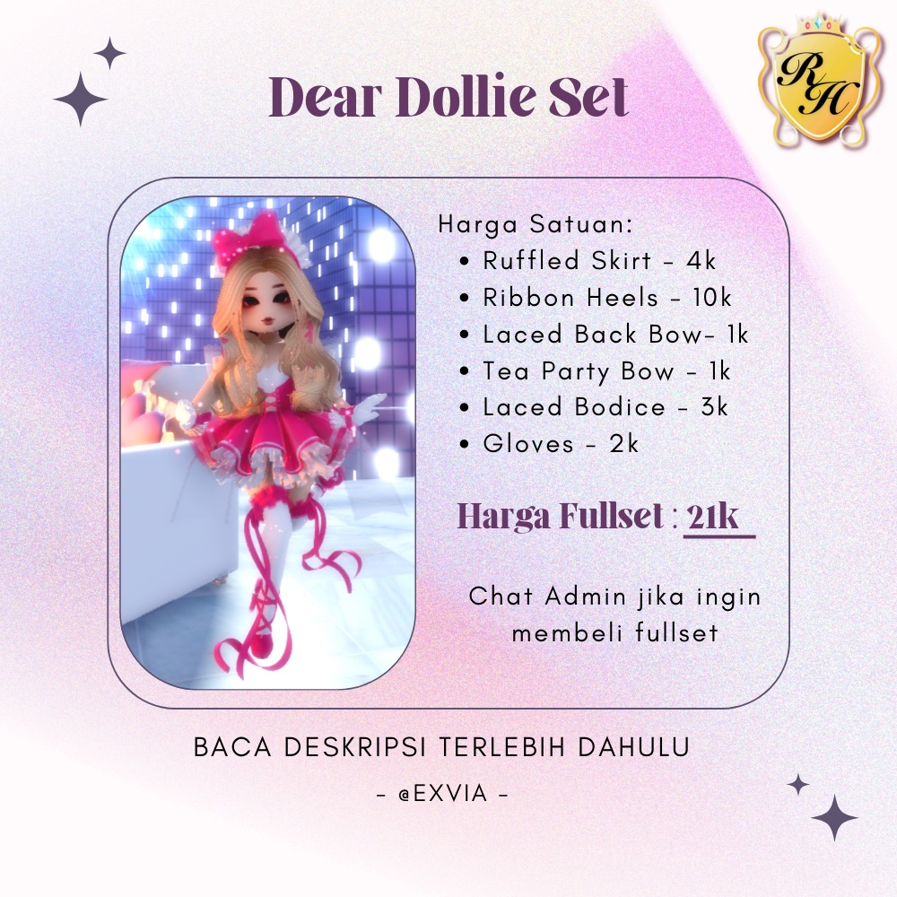 Jual Dear Dollie Set | Roblox Royale High | Shopee Indonesia