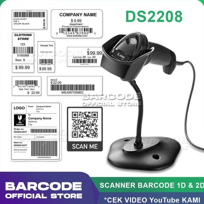 Jual ZEBRA DS2208 / DS22 USB SCANNER BARCODE 2D | Shopee Indonesia