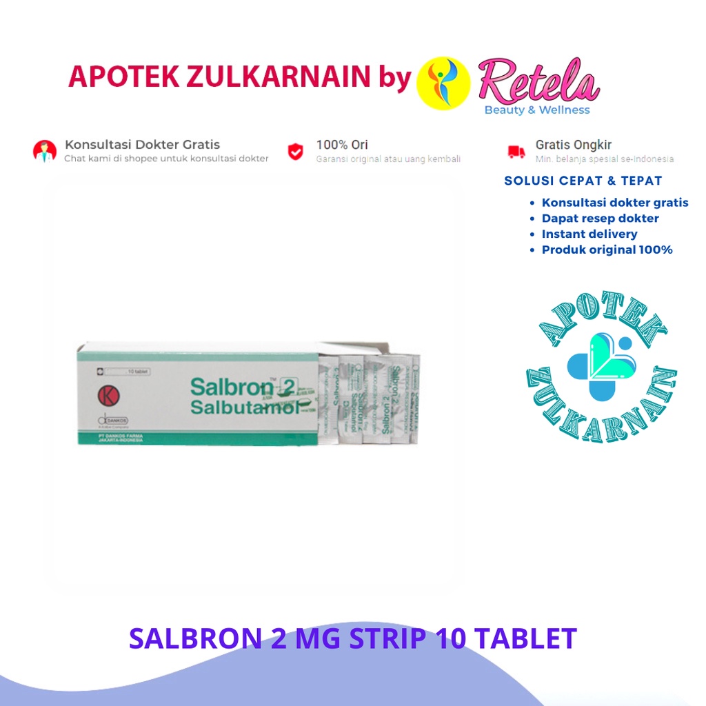 Jual Salbron Mg Strip Tablet Salbutamol Shopee Indonesia