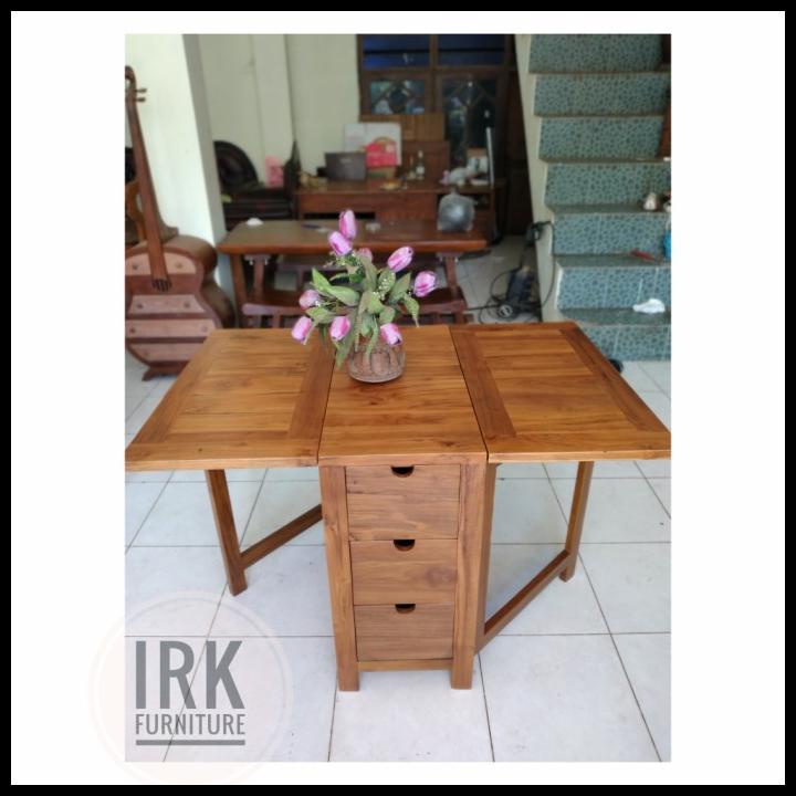 Jual Meja Makan Lipat Kayu Jati Shopee Indonesia