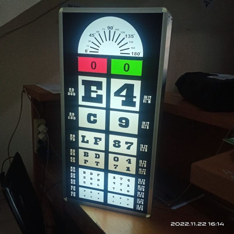 Jual Snellen Chart Elektrik Remote / Alat Baca Test Mata | Shopee Indonesia