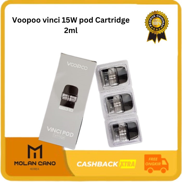 Jual Molan Cano Voopoo Vinci W Pod Cartridge Ml Include Coil Ohm