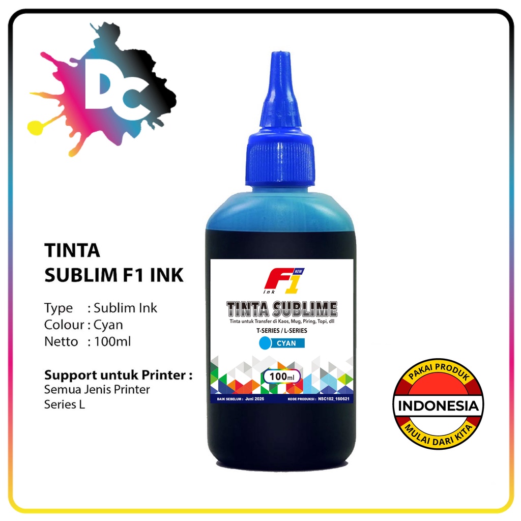 Jual Tinta Sublim F1 Ink 100ml | Shopee Indonesia