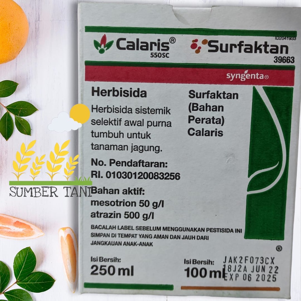 Jual Herbisida Calaris Surfaktan 250ml Obat Anti Gulma Untuk Tanaman