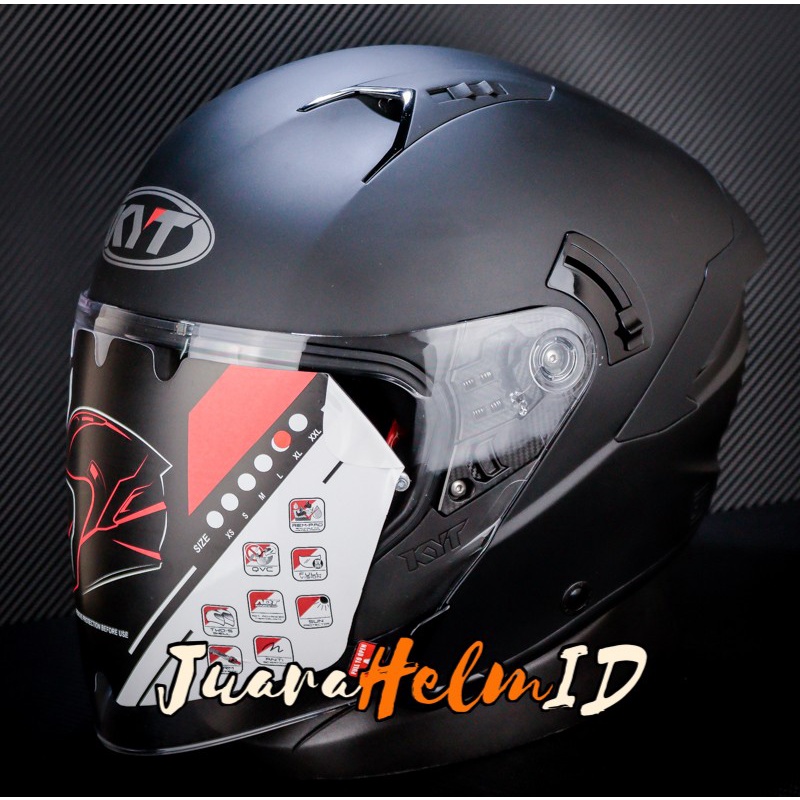 Jual HELM KYT NFJ SOLID / MATT BLACK / HALF FACE Shopee Indonesia
