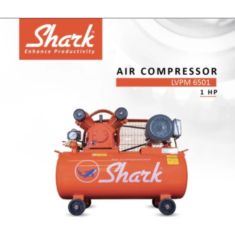 Jual KOMPRESOR ANGIN LISTRIK SHARK 1 HP + ELEKTRO 1HP FETCH | Shopee ...