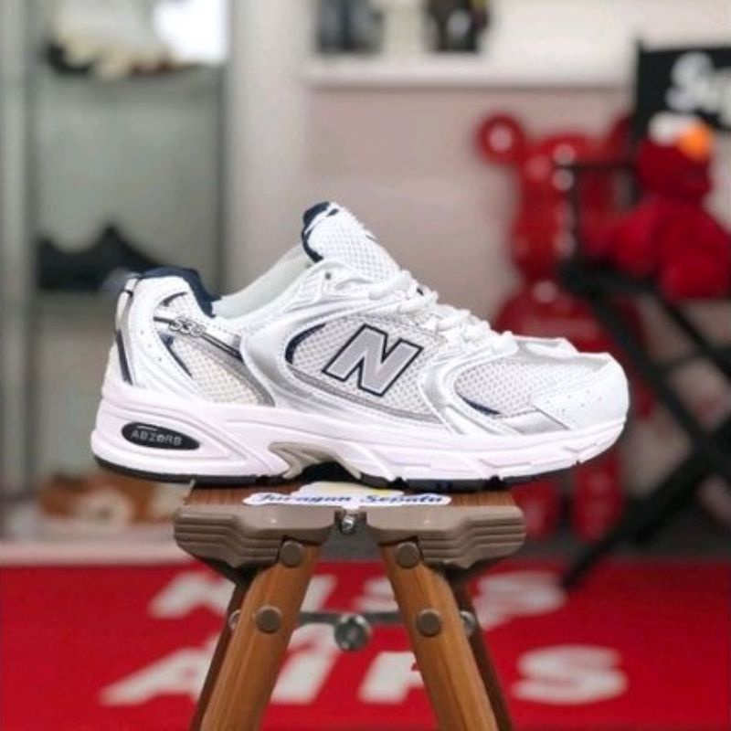 Jual New Balance 530 "White Silver Navy" | Shopee Indonesia