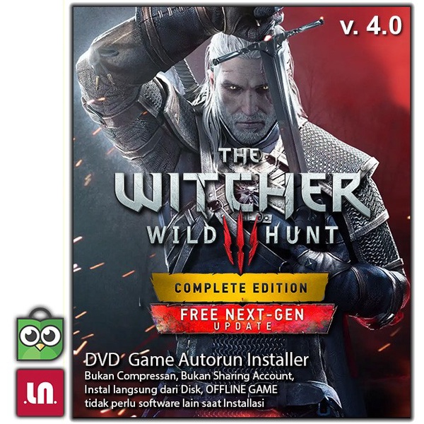 Jual Kaset Cd Game Pc The Witcher Wild Hunt Goty Edition Dx Rtx Support Pc Dvd Game