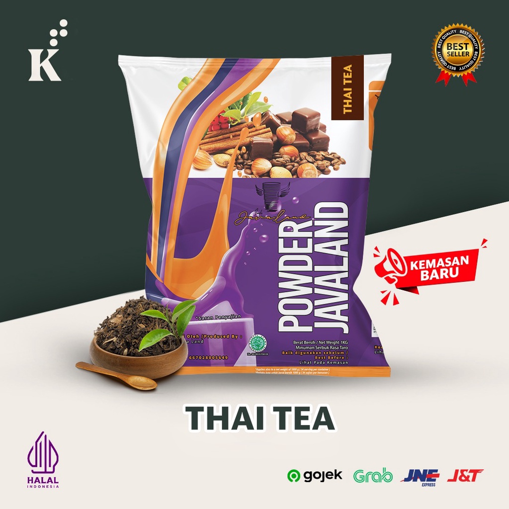 Jual Powder Thai Tea Bubuk Minuman Bubble Drink Javaland 1 kg | Shopee ...