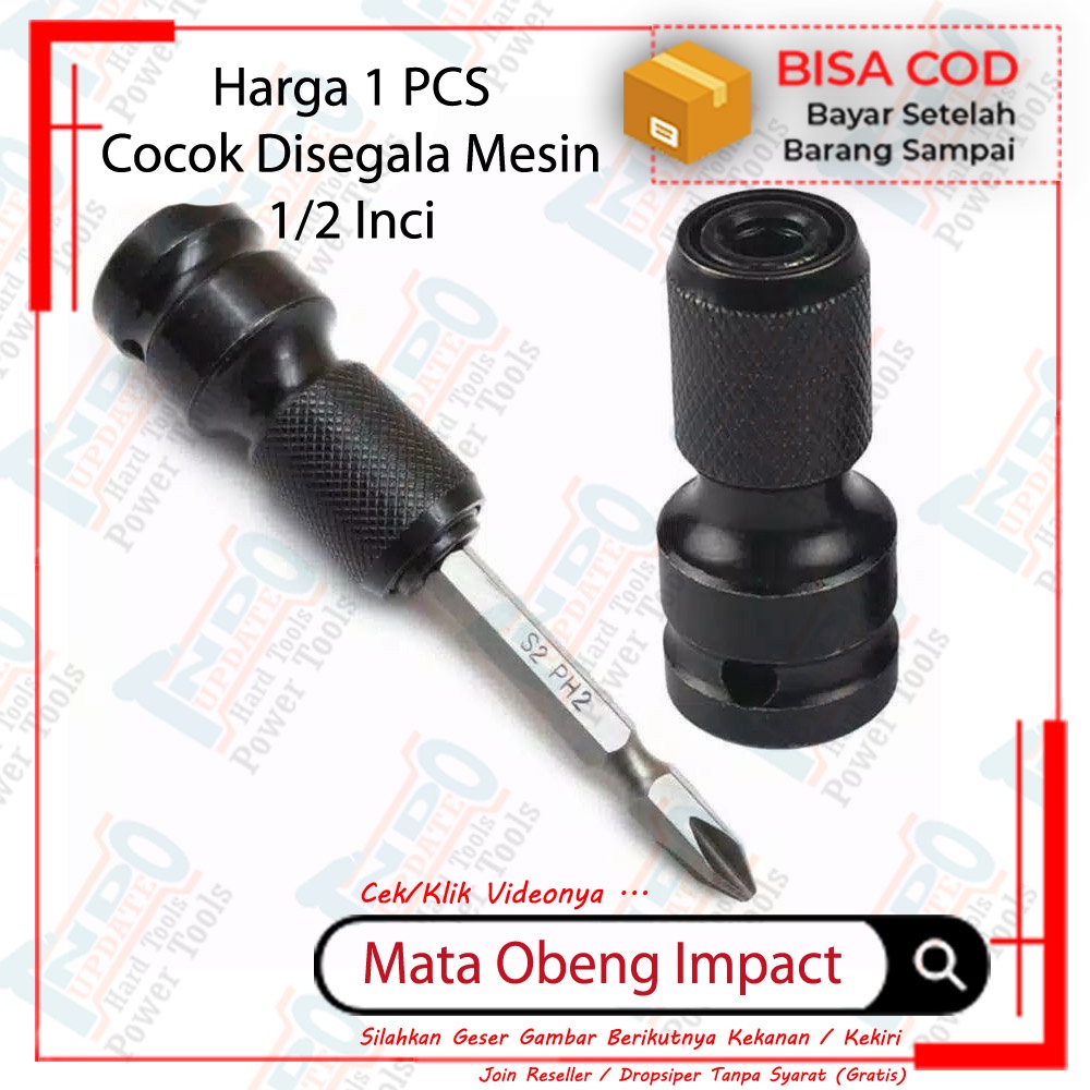 Jual Sambungan Mata Mesin Bor Impact Wrench Obeng Adaptor Socket