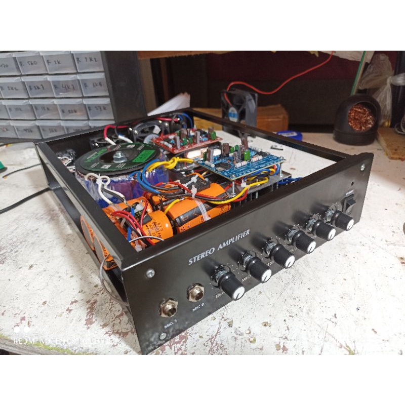 Jual Power Amplifier rakitan 10 Ampere Donat bisa karaoke | Shopee