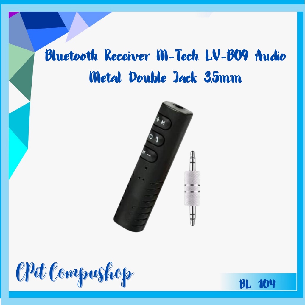 Jual Bluetooth Receiver M Tech Lv B Audio Metal Double Jack Mm Shopee Indonesia