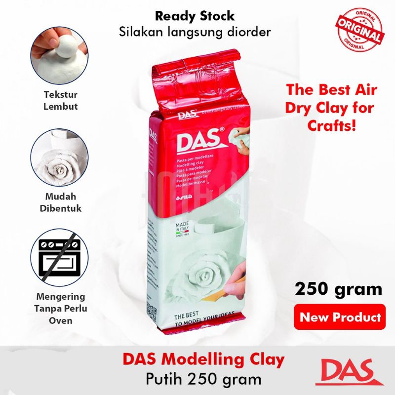 Jual DAS Modelling Clay Tanah Liat Air Dry Kerajinan Sculpting Pottery ...
