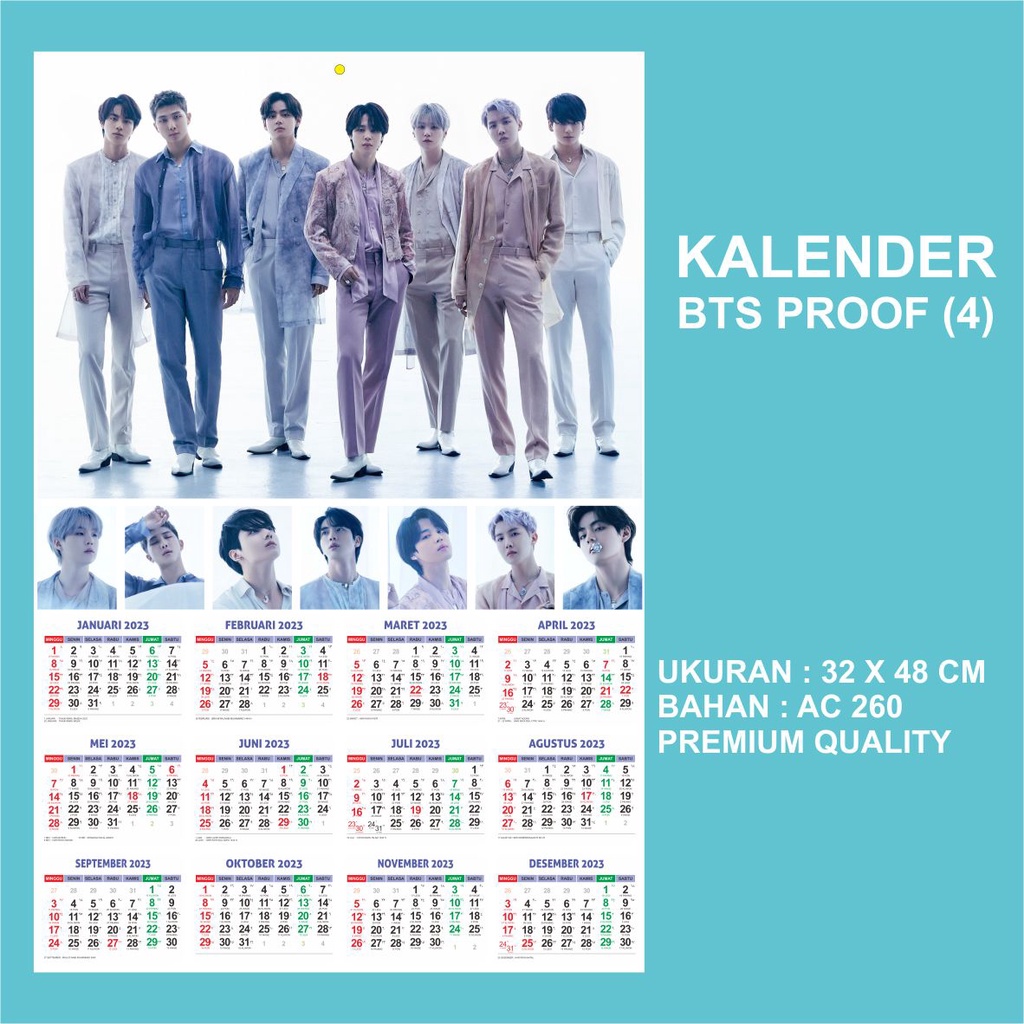 Jual (READY STOCK) KALENDER 2025 BTS ALL MEMBER KALENDER KPOP MURAH