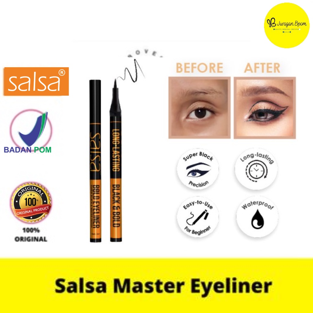 Jual SALSA Bold Eyeliner Longlasting Black & Bold / Eyeliner spidol ...