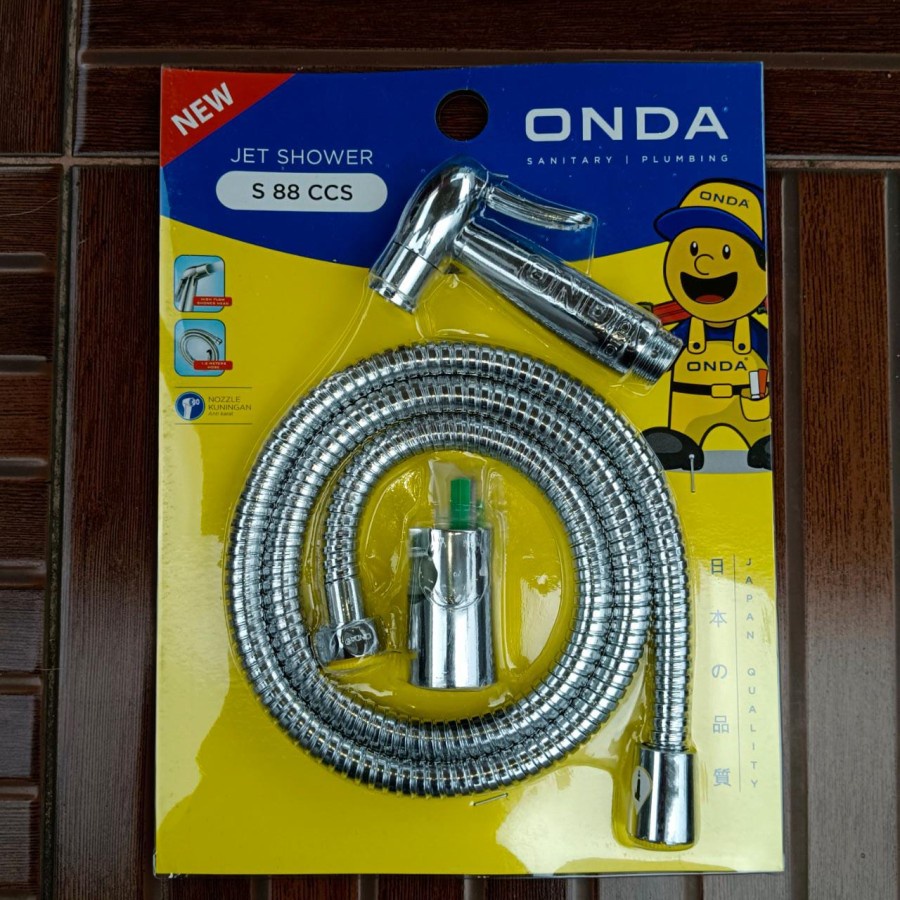 Jual Jet Shower Krom ONDA Shower Cebok S 88 CCS Chrome Bidet Shower Pancuran Air Chrome