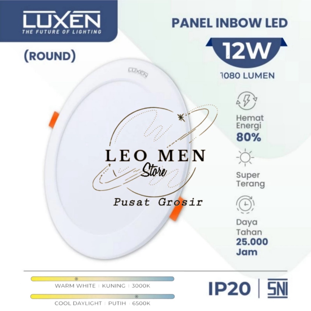 Jual Lampu Panel LED~Lampu Panel Downlight LED~Bulat~InBow~12 Watt ...
