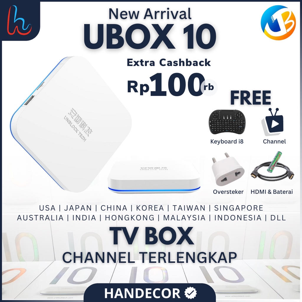 Jual Unblock Tech Ubox 10 Pro Max TV Box Android 12.0 4/64GB UBOX 10