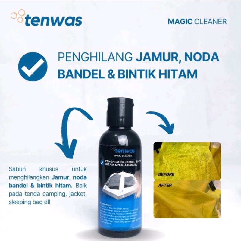 Jual Penghilang Jamur Noda Bandel Bintik Hitam Tenda Flysheet SB Tenwas Magic Cleaner