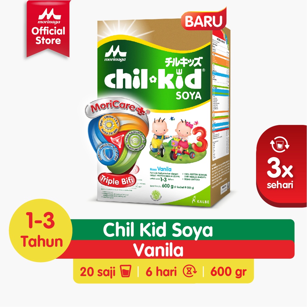 Jual Chil Kid Soya Vanila 600 g Susu Pertumbuhan Anak Usia 1-3 Tahun ...