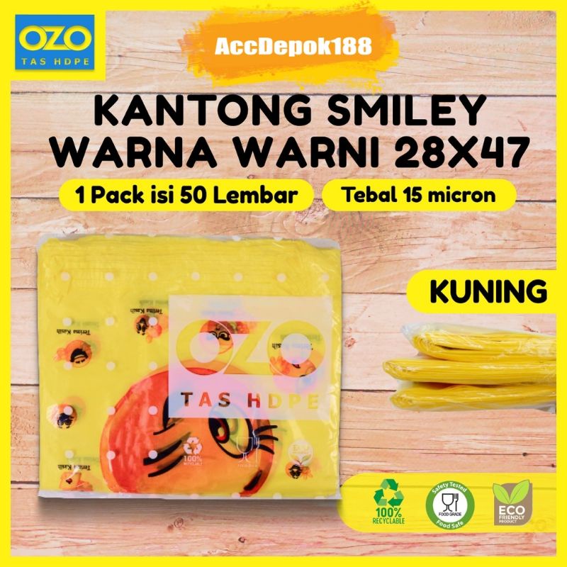 Jual Kantong Plastik Smile Kresek Terima Kasih Senyum Warna Warni Ekonomis Isi 50 Lembar 2769