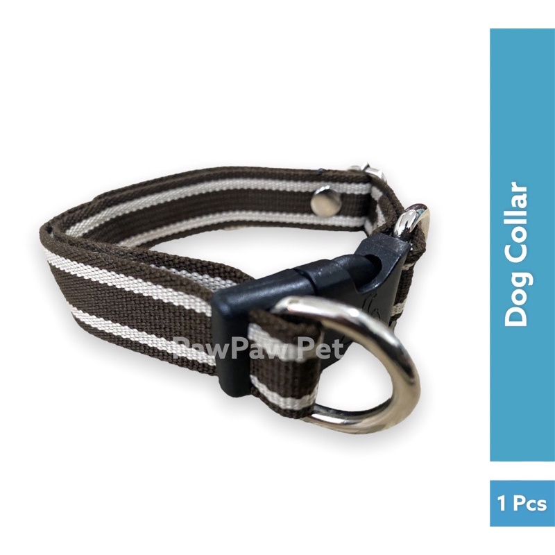 Jual [PAWPAWPET] Kalung Anjing Premium Model Garis Minimalis Coklat
