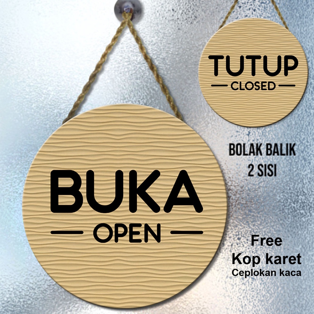 Jual Buka Tutup Open Close Sign Board Bolak Balik Shopee Indonesia