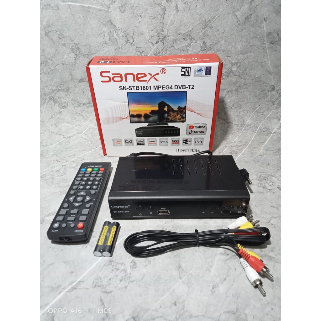 Jual SET TOP BOX SANEX / SN - STB1801 MPEG4 DVB-T2 / DIGITAL ...