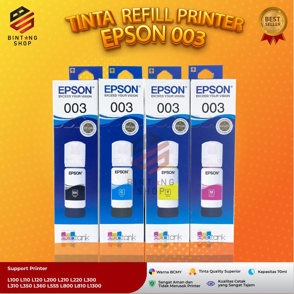 Jual Tinta Epson 003 Tipe Printer L1110 L3101 L3110 L3150 L5190 L3100 Shopee Indonesia 2999