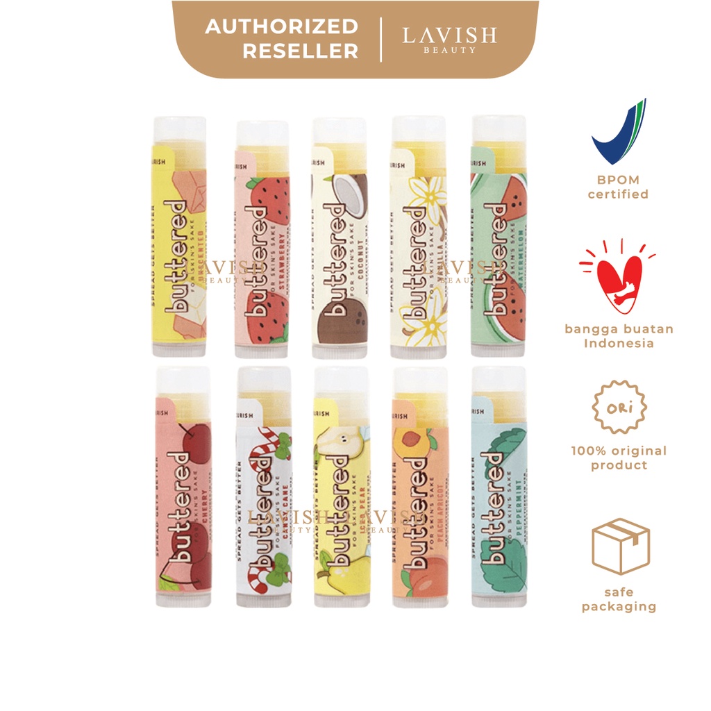 Jual BUTTERED Lip Balm SPF 15 Shopee Indonesia