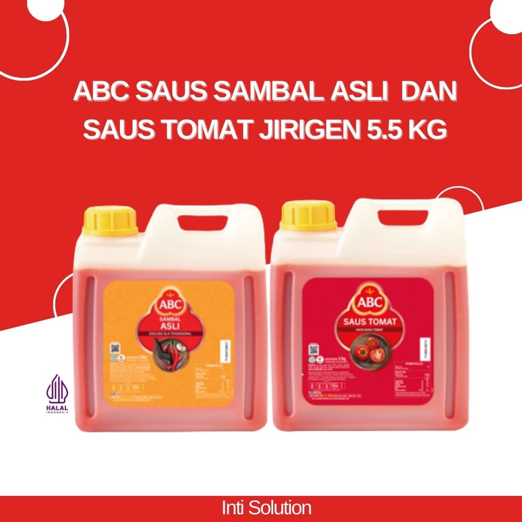 Jual ABC SAUS SAMBAL ASLI DAN SAUS TOMAT JIRIGEN 5.5 KG | Shopee Indonesia