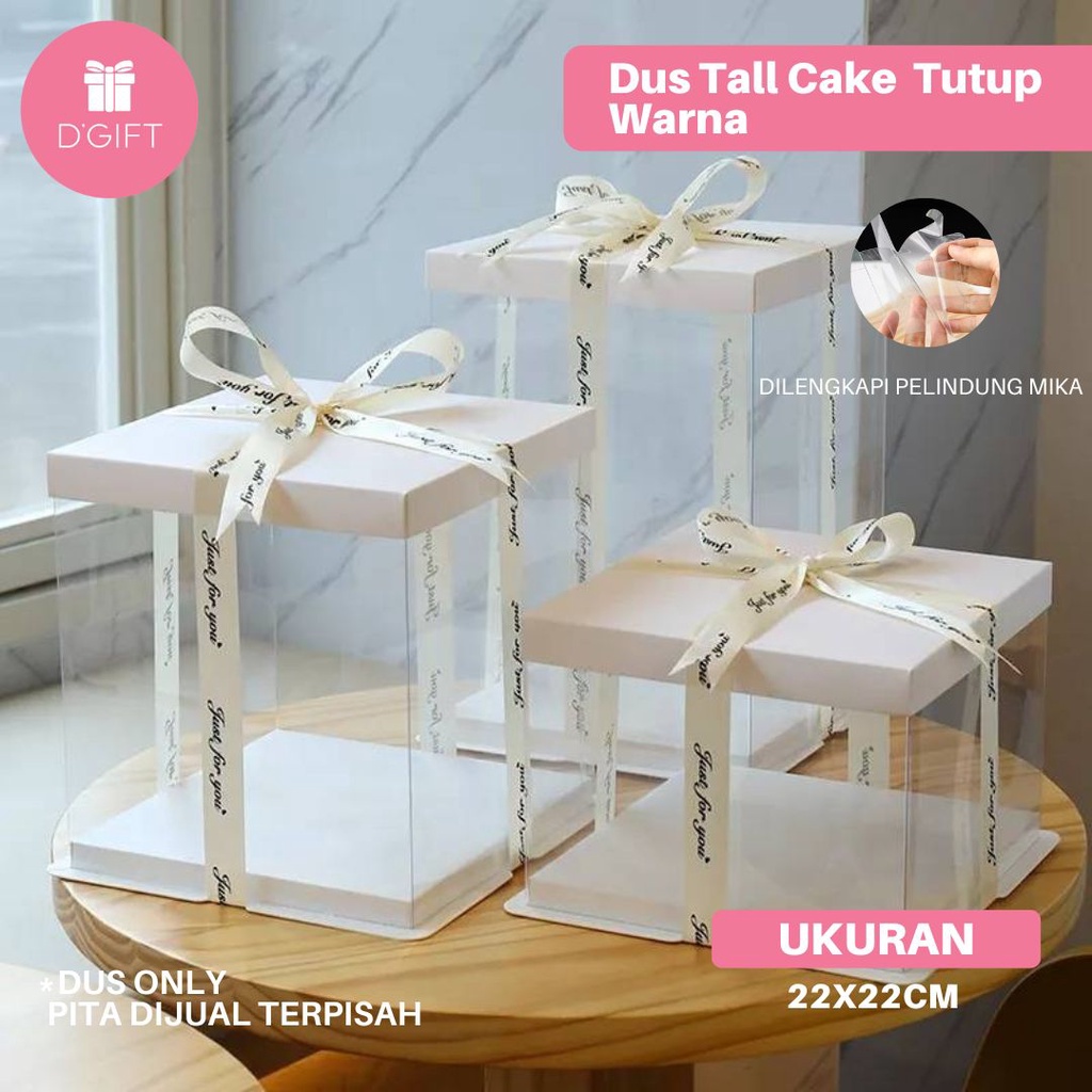 Jual (2pcs)Cake Box Mika Bening Transparan Dus Kue Tart Kotak Kue Ulang ...