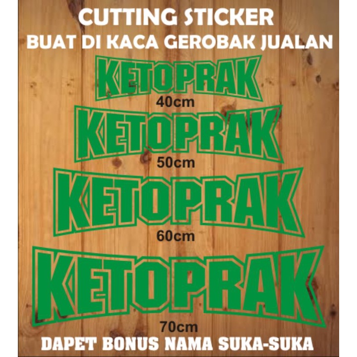 Jual stiker cutting sticker ketoprak buat di kaca gerobak jualan ...