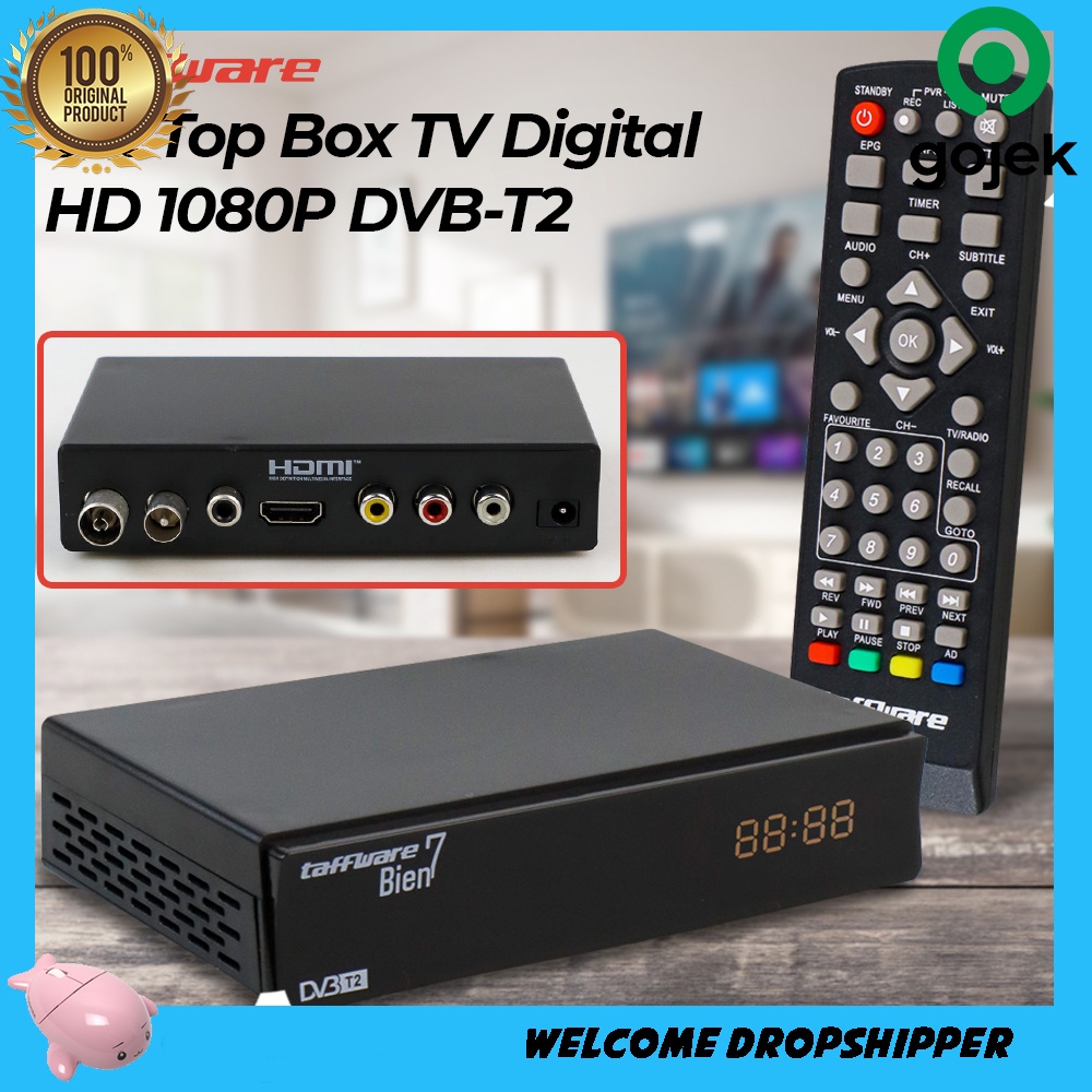 Jual Taffware Bien7 Set Top Box TV Digital HD 1080P DVB-T2 - GX6701 ...