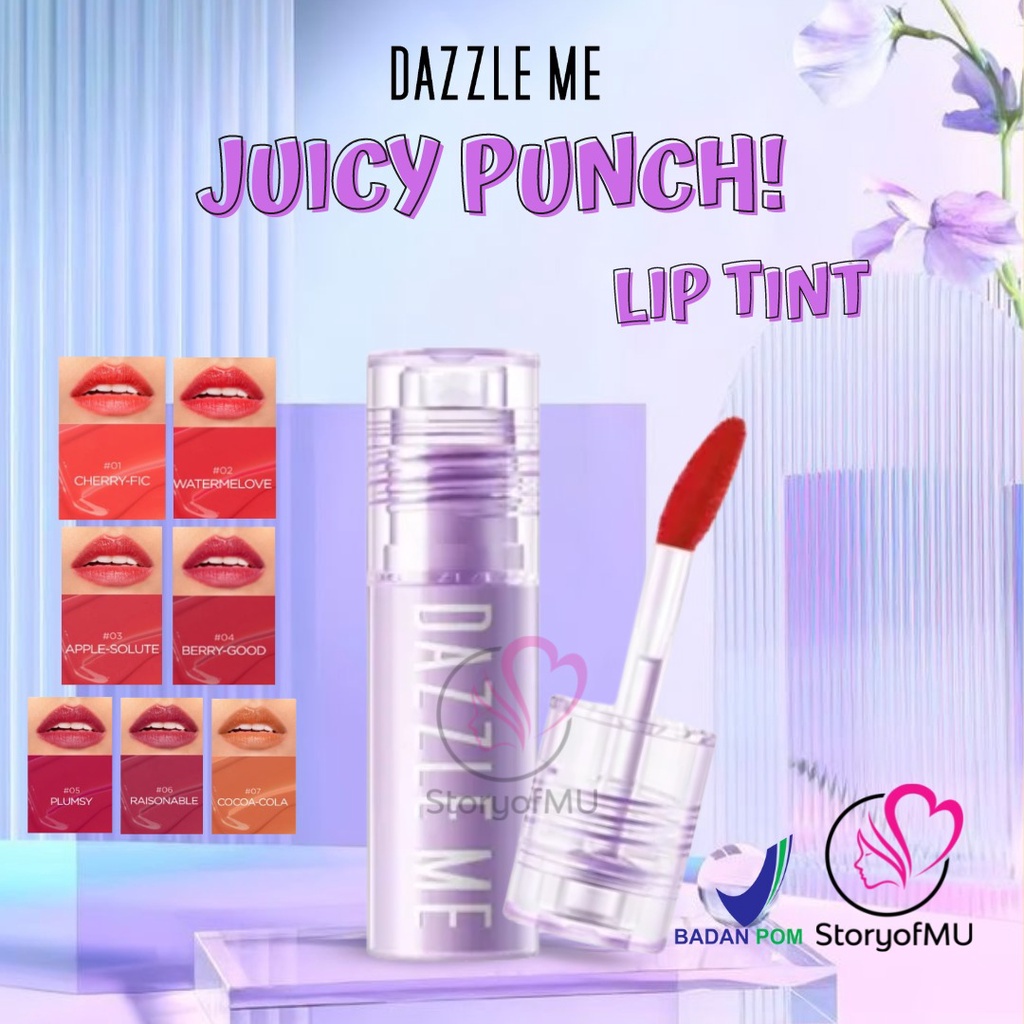 Jual DAZZLE ME Juicy Punch Liptint Matte 7 Colors Super Stay Liptint