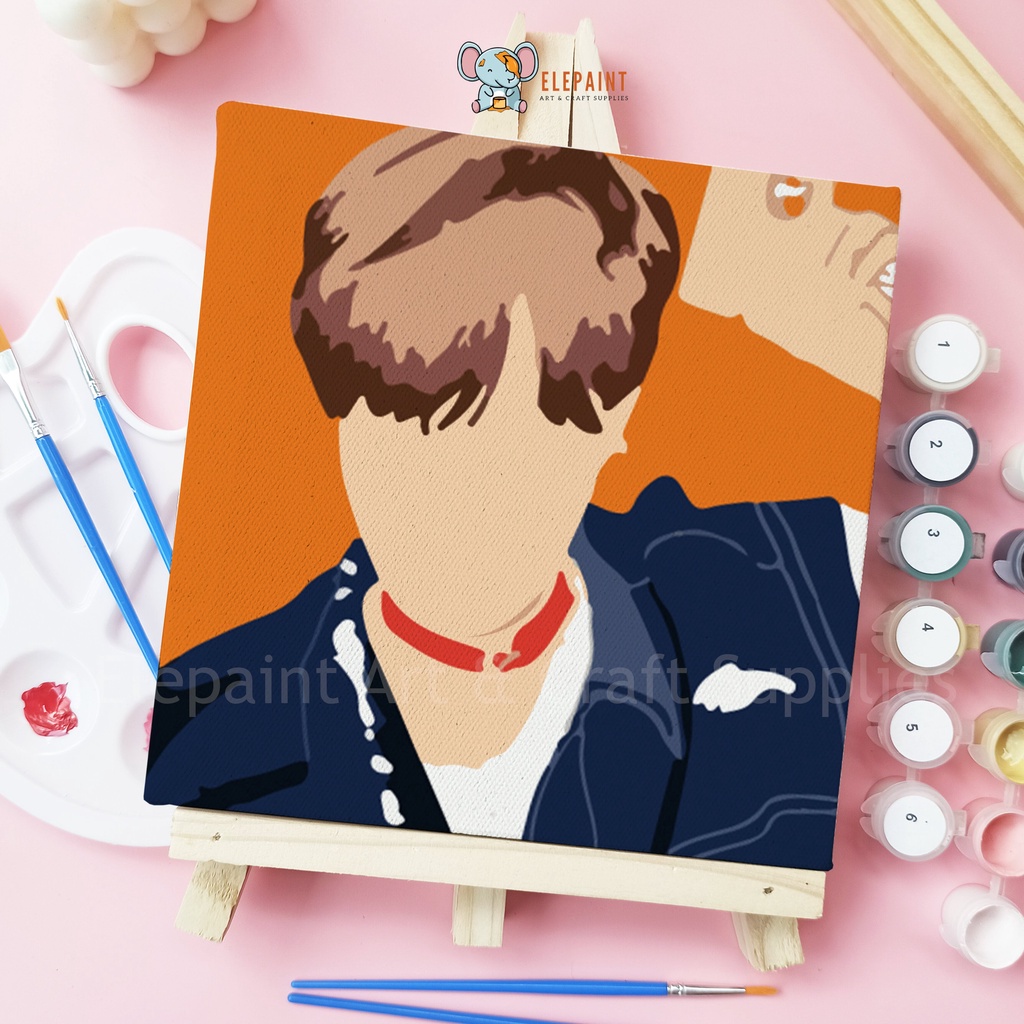Jual Paint By Number Kpop BTS Army Edition 20x20cm DIY Painting Kit Mewarnai Lukisan with Wooden
