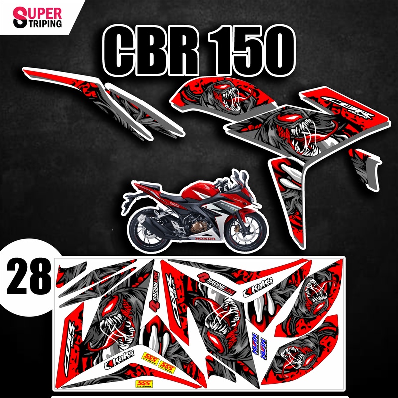 Jual Sticker Cbr Facelift Varian Tahun Desain Striping List Lis Stiker