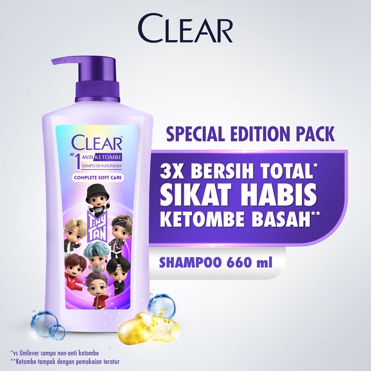 Jual Clear Shampoo Anti Ketombe Complete Soft Care TinyTAN Special