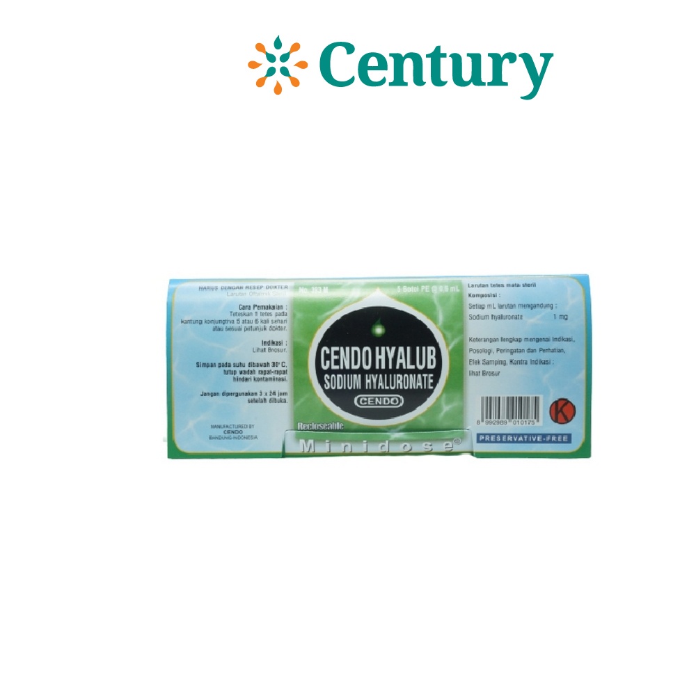 Jual CENDO HYALUB MINIDOSE 0,6 ML / SODIUM HYALURONATE/ MATA KERING ...