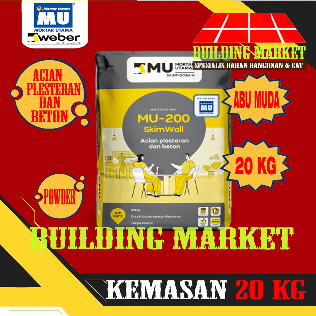 Jual Semen Mu Skim Wall Kg Acian Plesteran Dan Beton Shopee Indonesia