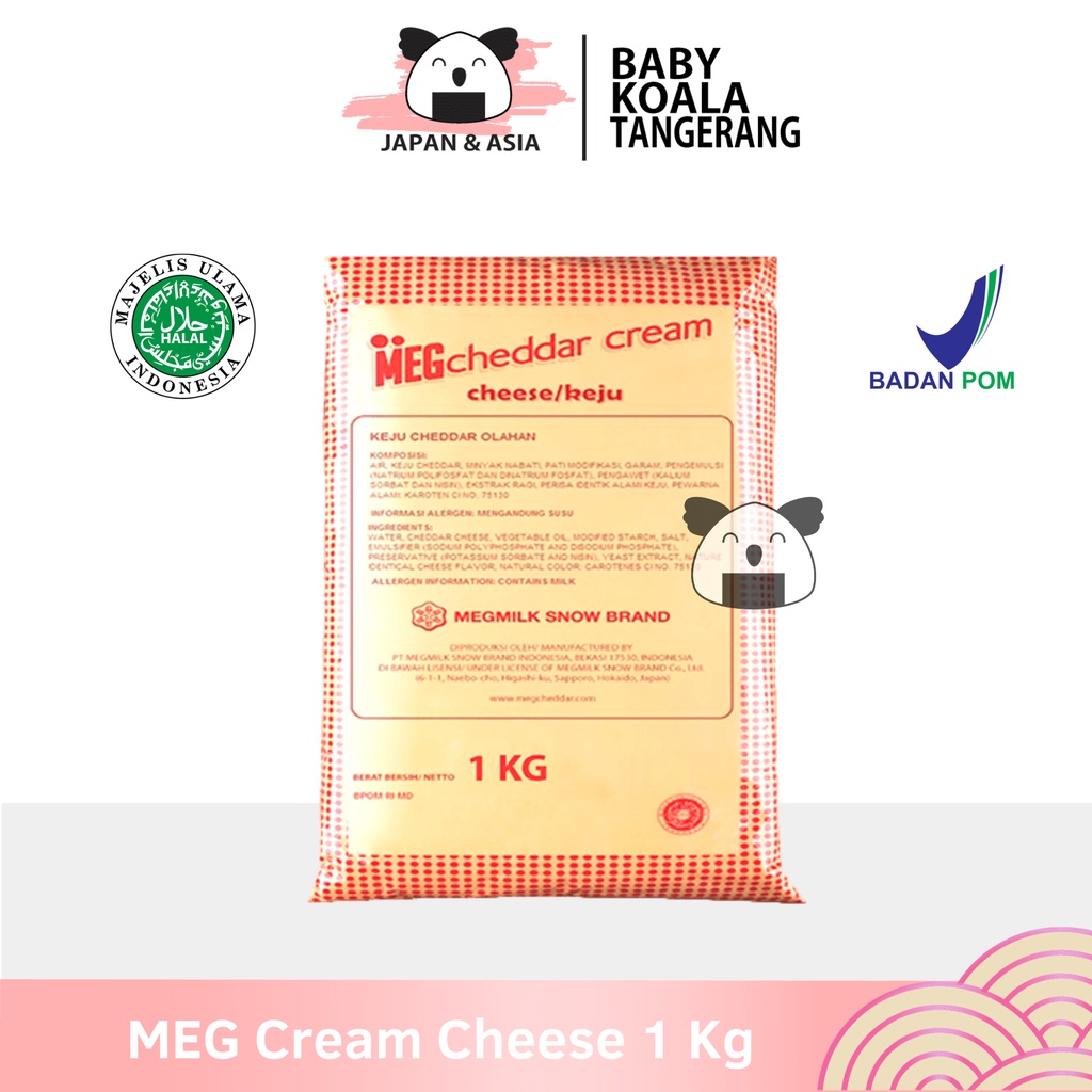 Jual MEG CHEESE Cheddar Cream 1 Kg Halal │ Chedar -BKT | Shopee Indonesia