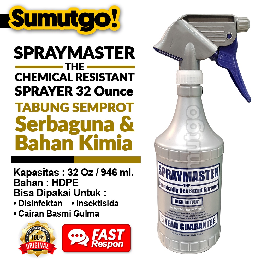 SprayMaster Chemical Resistant Spray Bottle, 32 oz
