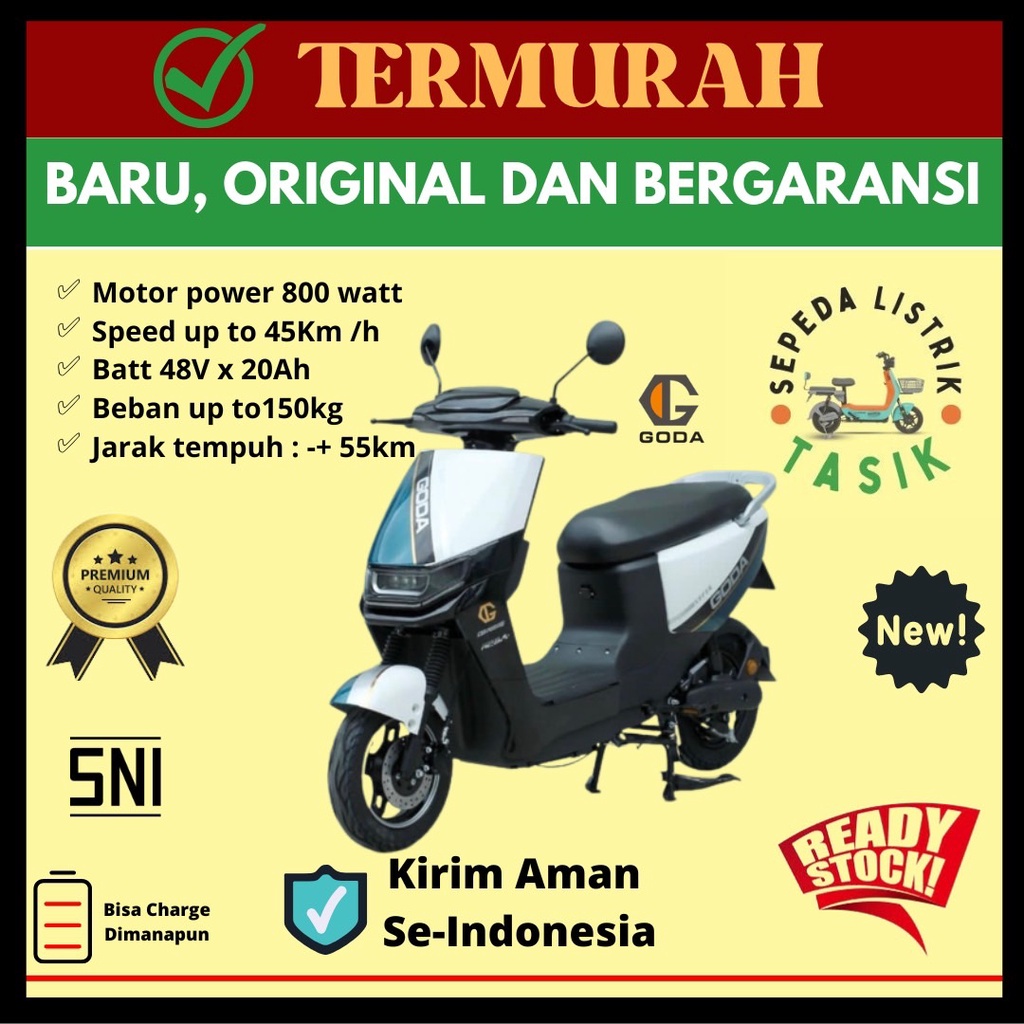 Jual Sepeda Motor Listrik GODA GOLDEN LION 200 Facelift 800 Watt ...