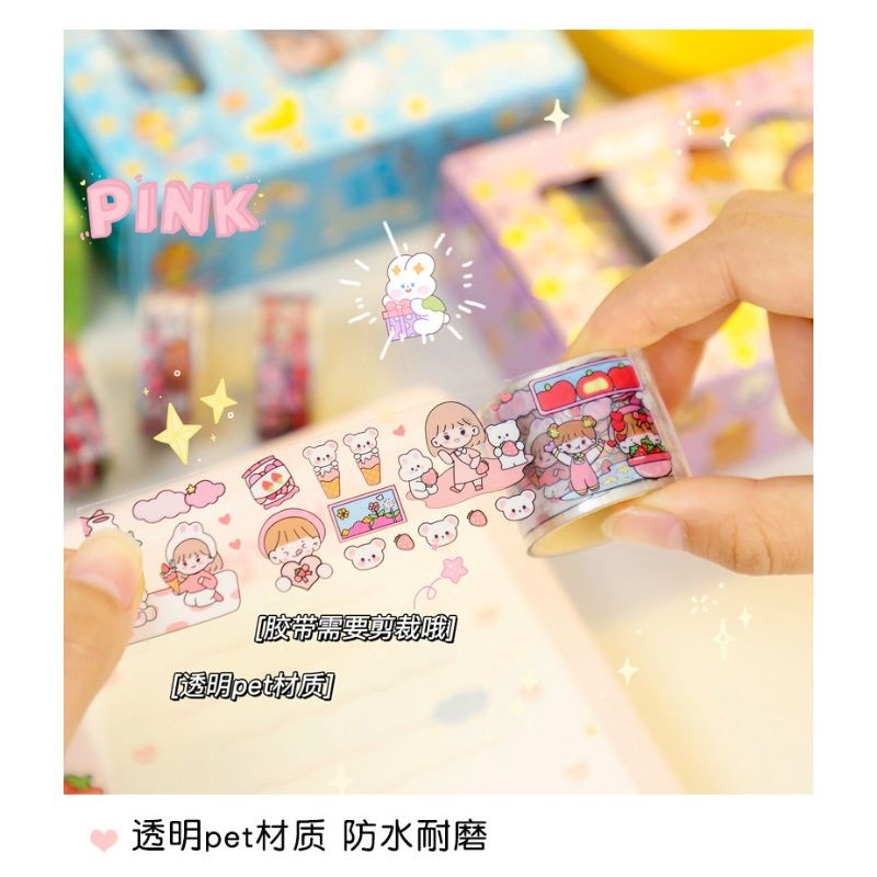 Jual STICKER MOMO PVC MOTIF PETAK DAN GULUNG STICKER KOREA WATERPROOF ...