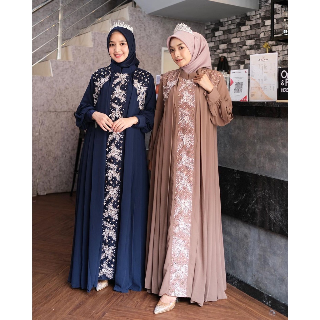 Jual Kaftan Wanita Kondangan | Kaftan Putih Mewah | Kaftan Premium ...