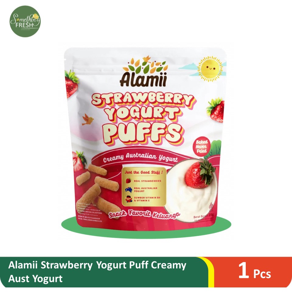 Jual Alamii Strawberry Yogurt Puffs 25gr | Shopee Indonesia