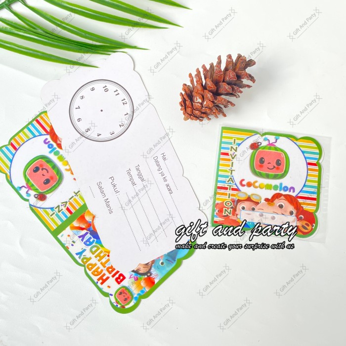 Jual Kartu Undangan Cocomelon / Undangan Ulang Tahun / Undangan Ultah