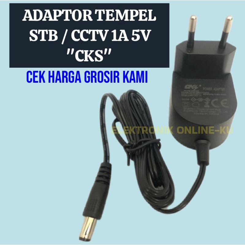 Jual ADAPTOR TEMPEL STB / CCTV 1A 5V CKS | Shopee Indonesia