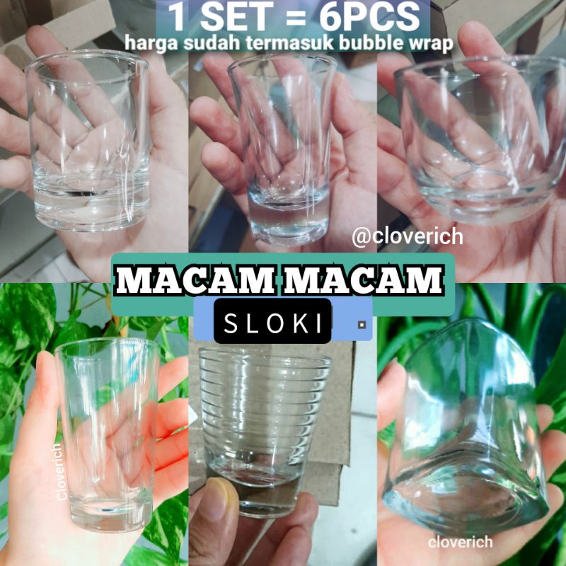 Jual Gelas Sloki Sloki Glass Shot Glass Murah Gelas Lilin Tempat Lilin Murah Kaca 0996